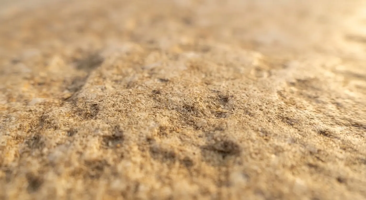 Muestra de Dune Stone bajo luz cálida de galería